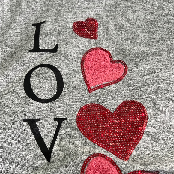 Gray Love Heart Women's Top - Picture 7 of 11